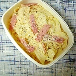 ☆キャベツとベーコンのクリームパスタ弁当☆